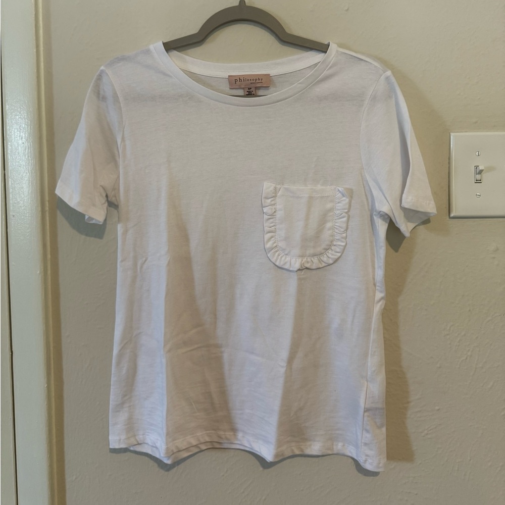 Philosophy white t-shirt, size small